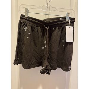 Anthropologie Chaser Star Print Waffle Knit Drawstring Lounge Shorts
